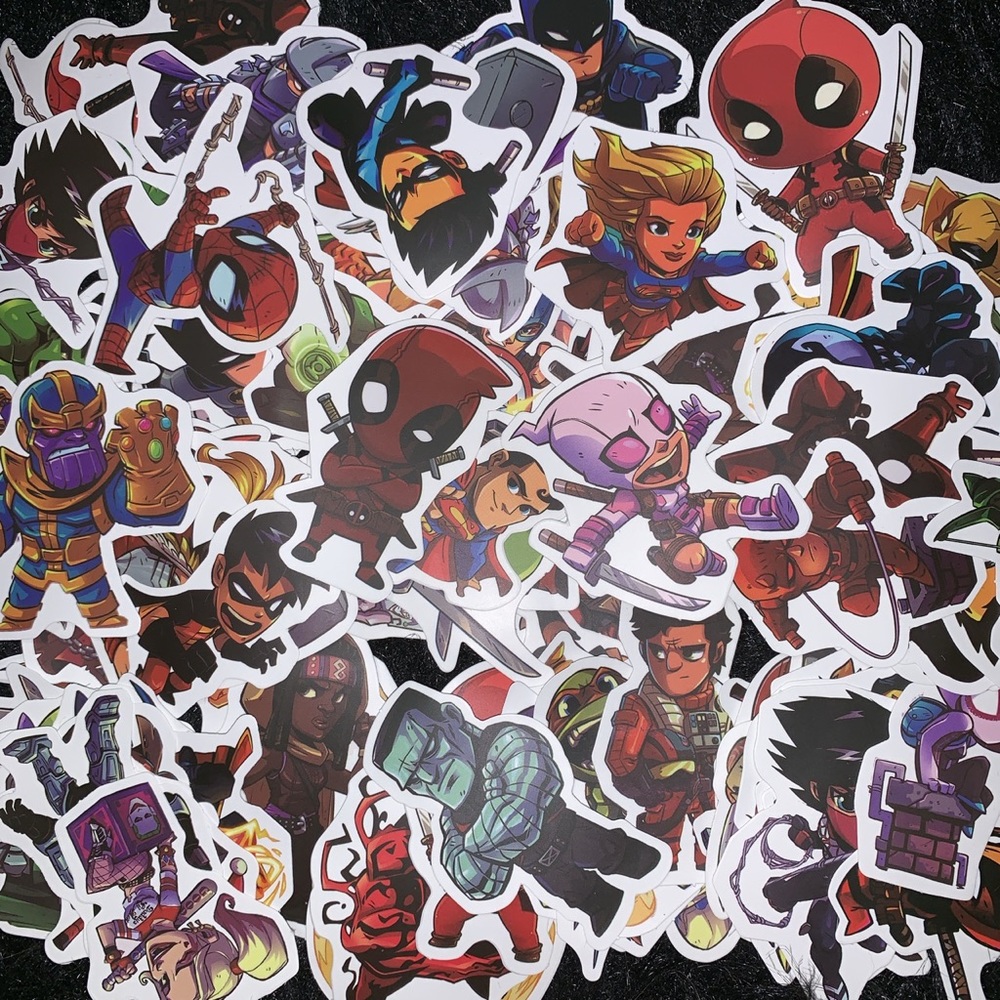 Marvel / DC Sticker set of 15